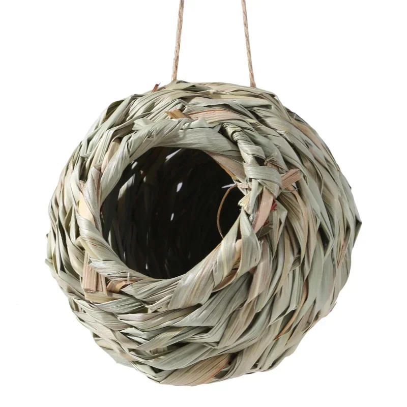 2024 neue Vögel Nest Vogelkäfig Gras Eier käfig Vogelhaus im Freien dekorativ gewebt hängenden Papagei Nest Häuser Haustier Schlafzimmer – Detail 4