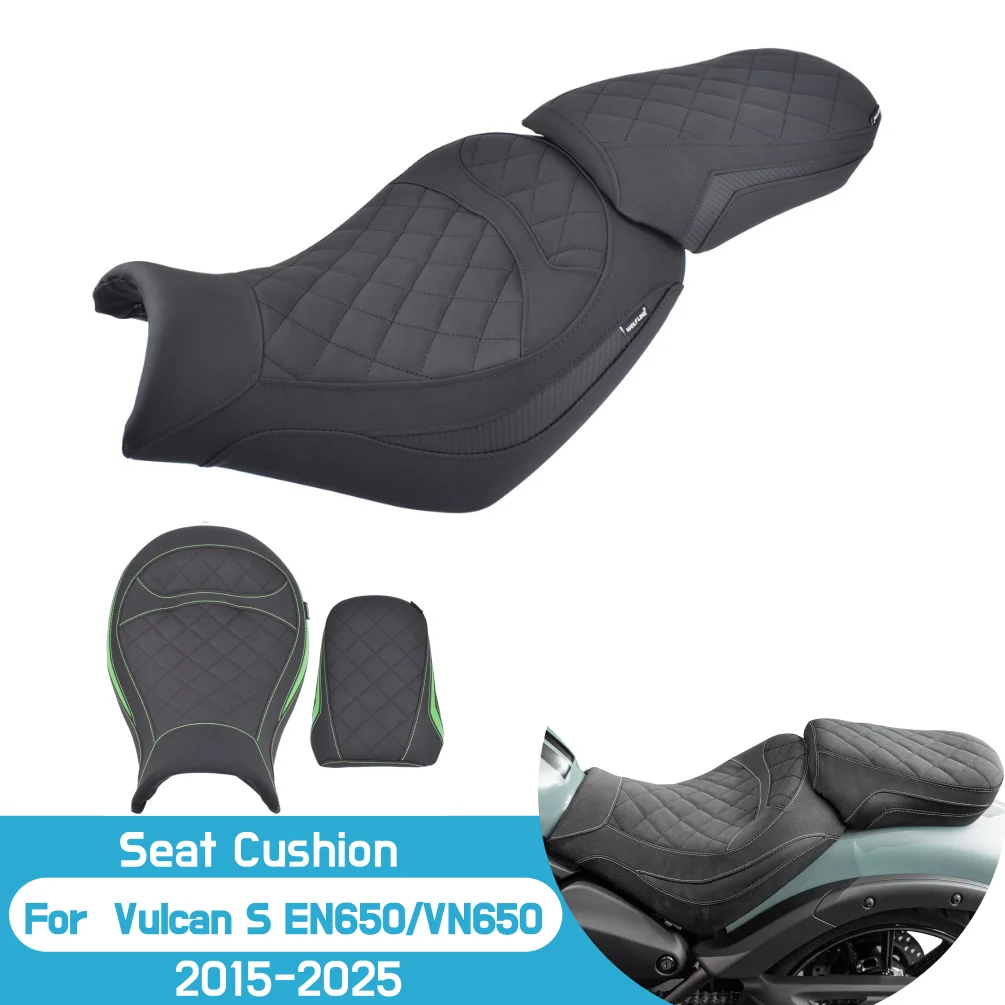 EN650 VN650 cojín de asiento conductor conductor cubierta de cojín de asiento trasero delantero para Kawasaki Vulcan S EN VN 650 2015-2025 accesorios de motocicleta