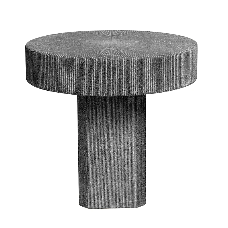 Creative round side table stone mill shape patio antique modern outdoor coffee table