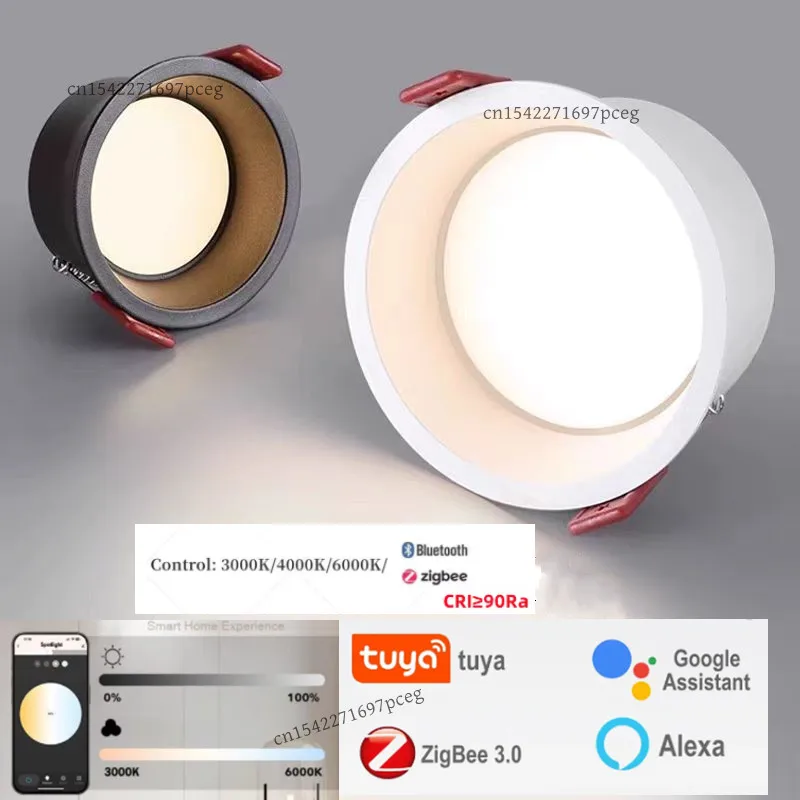 

Embedded ZigBee 3.0 LED tube light 110V-240V dimmable ceiling light 2700K-6500K7W9/W/12W/15W/18W 24W intelligent indoor lighting