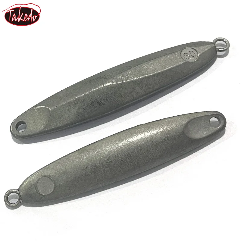 TAKEDO JD01 Tungsten Fishing Lures Blanks 25G 40G 60G 80G Unpainted Welding Single Circle Jigging Lure Blanks For Tuna Perch