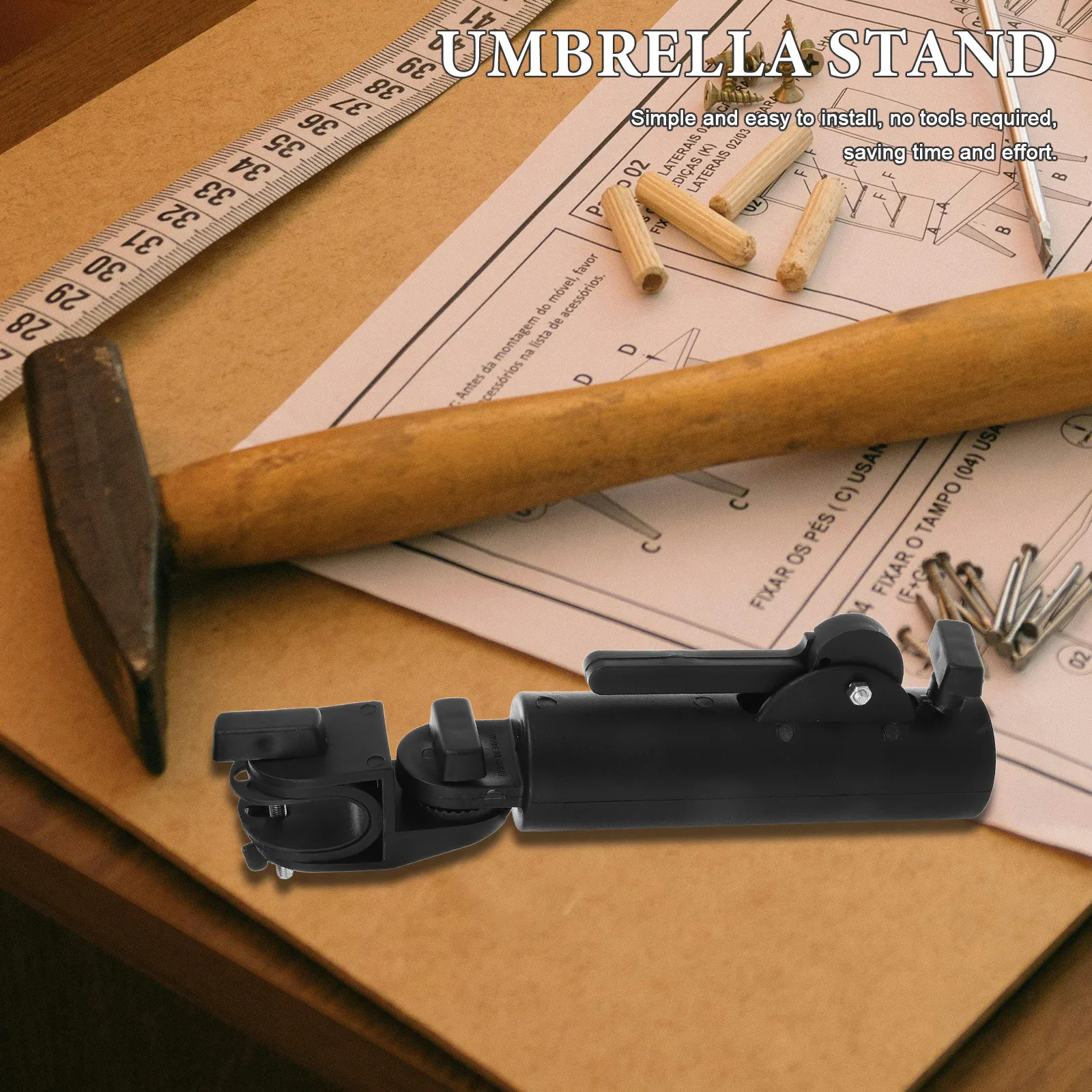 

Регулируемый держатель для зонта для гольф-каров и тележек, легкий, портативный, устойчивый, для защиты от солнца и дождя