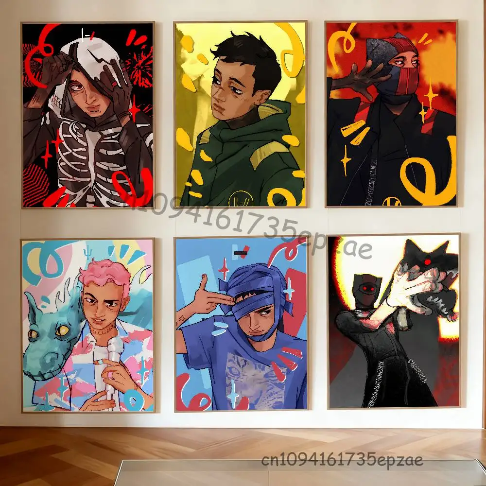 

T-Tyler J-Josh J-Joseph D-Dun Poster Multi-Purpose Wall Art for Living Room Bedroom Office Hallway Bar Home Decor Gift