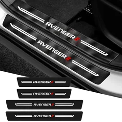 Car Door Sill Threshold Scuff Plate Anti Scratch Trunk Bumper Guard Decals for Dodge AVENGER Badge Door Pedal Strips Accessories