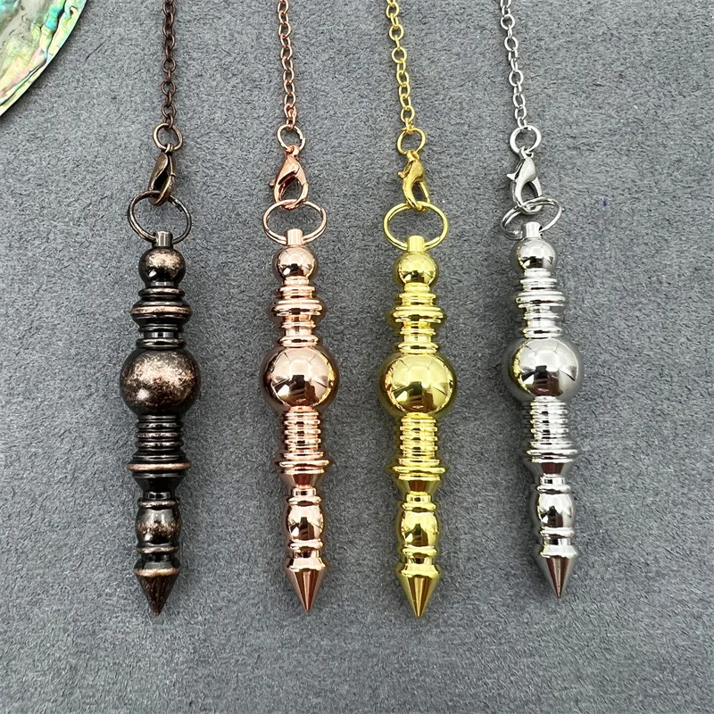 Antique Copper Metal Pendulum for Dowsing Divination witch pendant Meditation Spiritual Pendulos reiki spiritual products X165