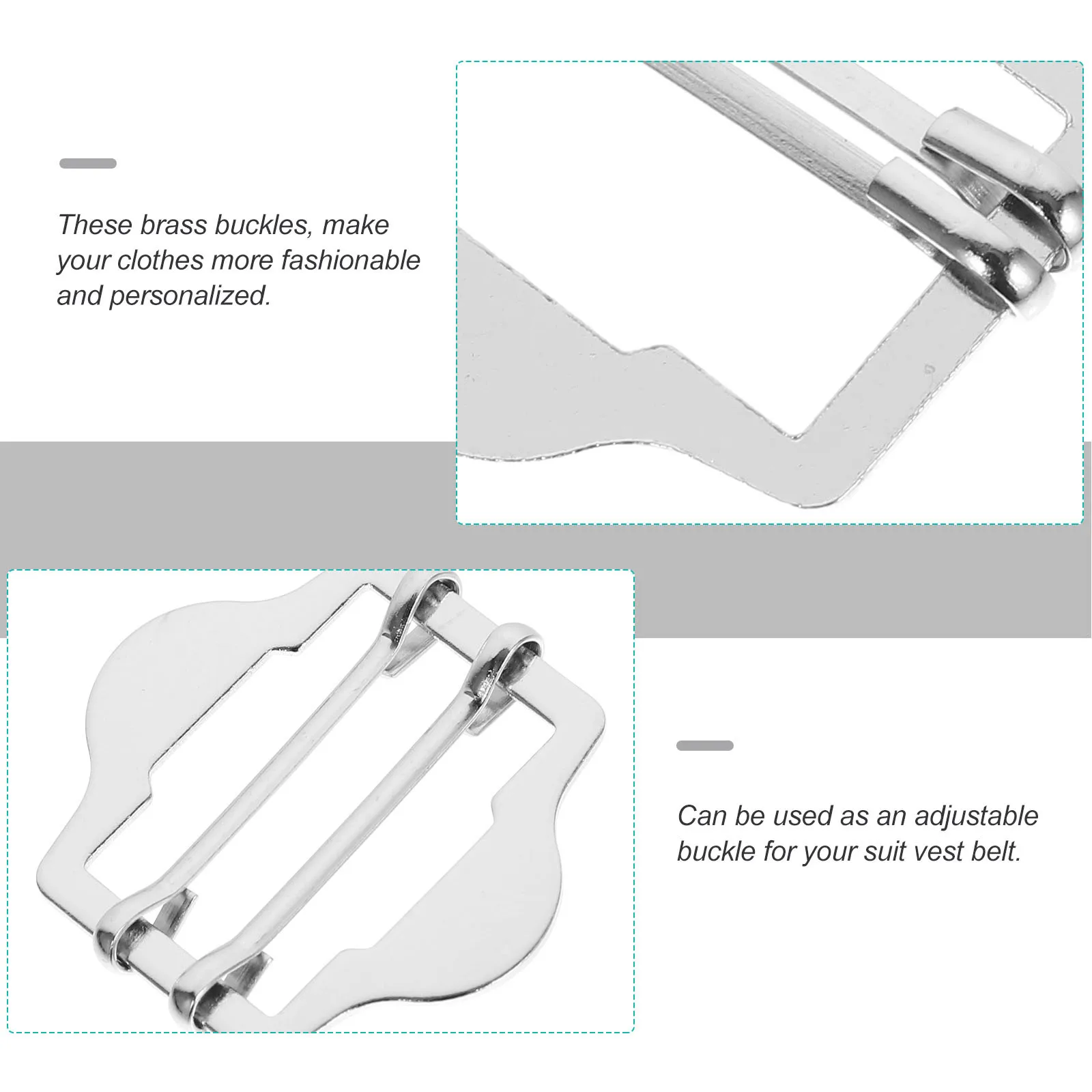 10 قطعة أبازيم نحاسية لبدلة سترة حزام خصر ملابس قابلة للتعديل ديكور أزرار معدنية متينة إكسسوارات الموضة