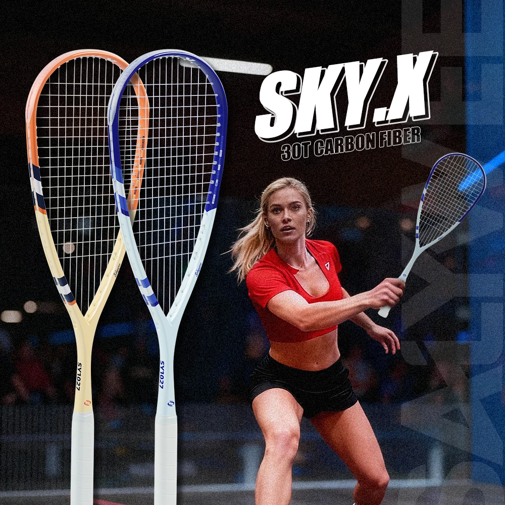 

SKY.X 100%Full Carbon Squash Racket, 149g Ultra-Light + 3D Textured Design, Anti-Twist Frame, Premium Racket Bag + Gradient Grip