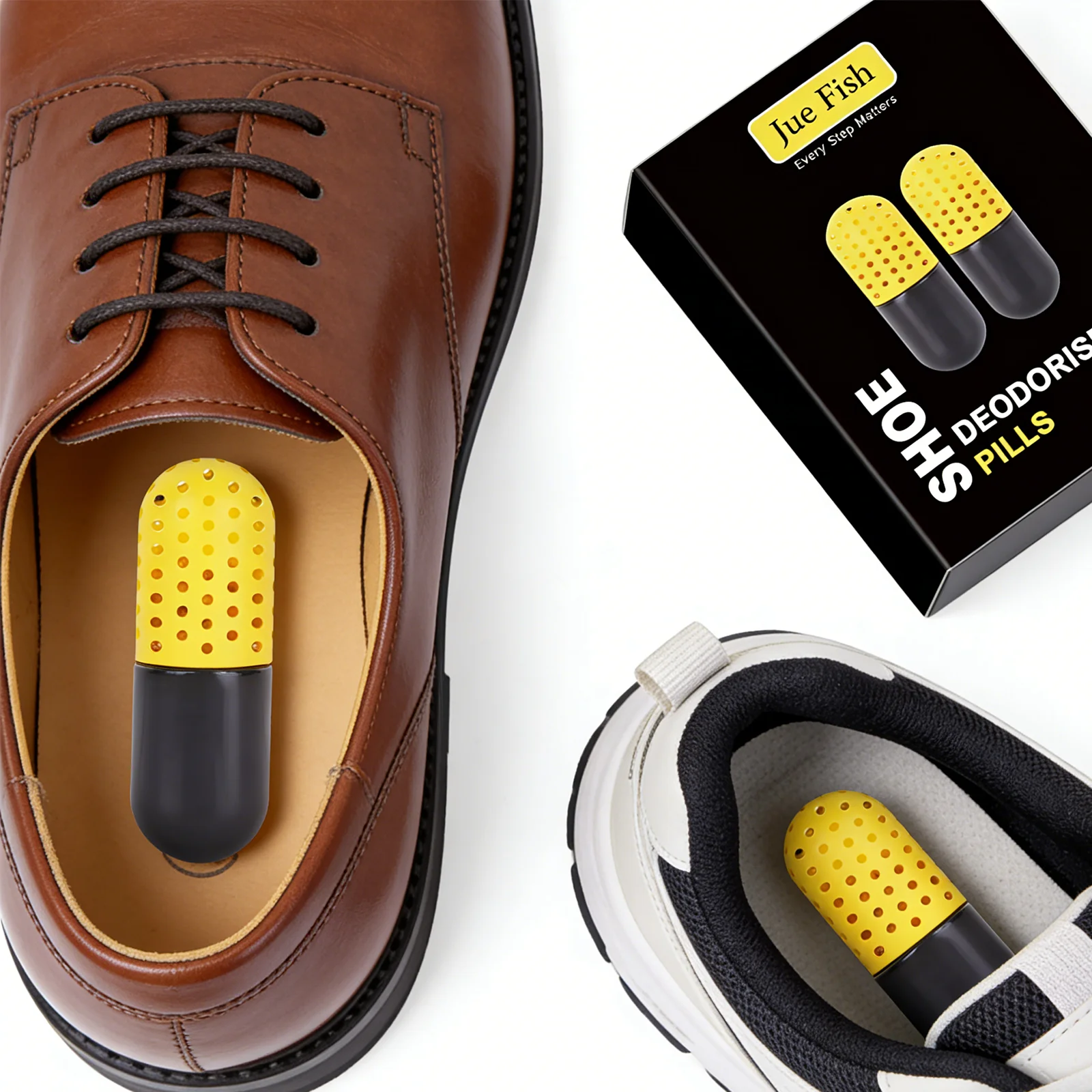 Shoe Deodorizer Capsules Sneaker Freshener Odor Neutralizer Foot Odor Remover Adjustable Scent Intensity Portable Shoe Cleaning