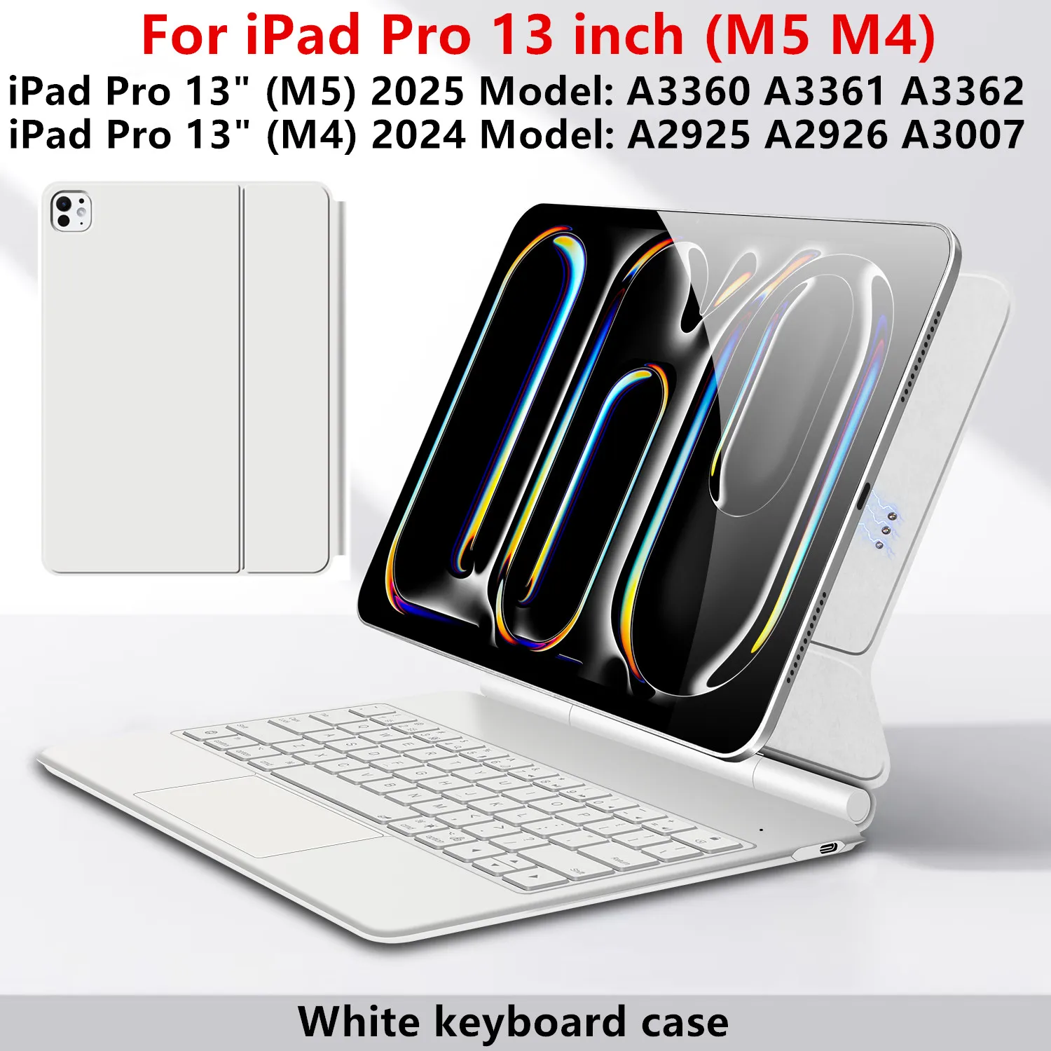 Pogo Pin Magic Keyboard Case voor iPad Pro 13 11 inch M5 M4 M2 Air 4e 5e 6e 7e generatie Air 11 13 "Smart Multi-Touch toetsenbord Cover