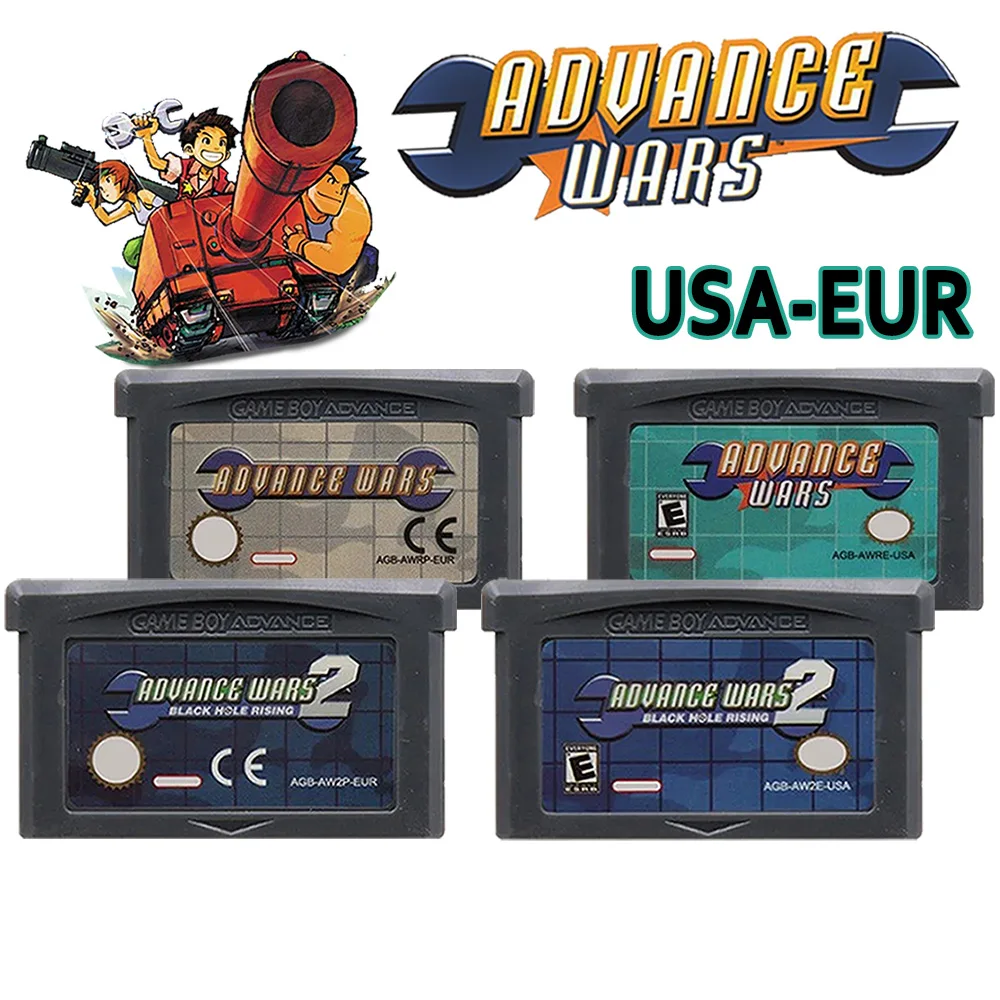 GBA Game Cartridge Advance Wars Series Advance Wars 2 Black Hole Rising 32 Bit Video Game Console Card
