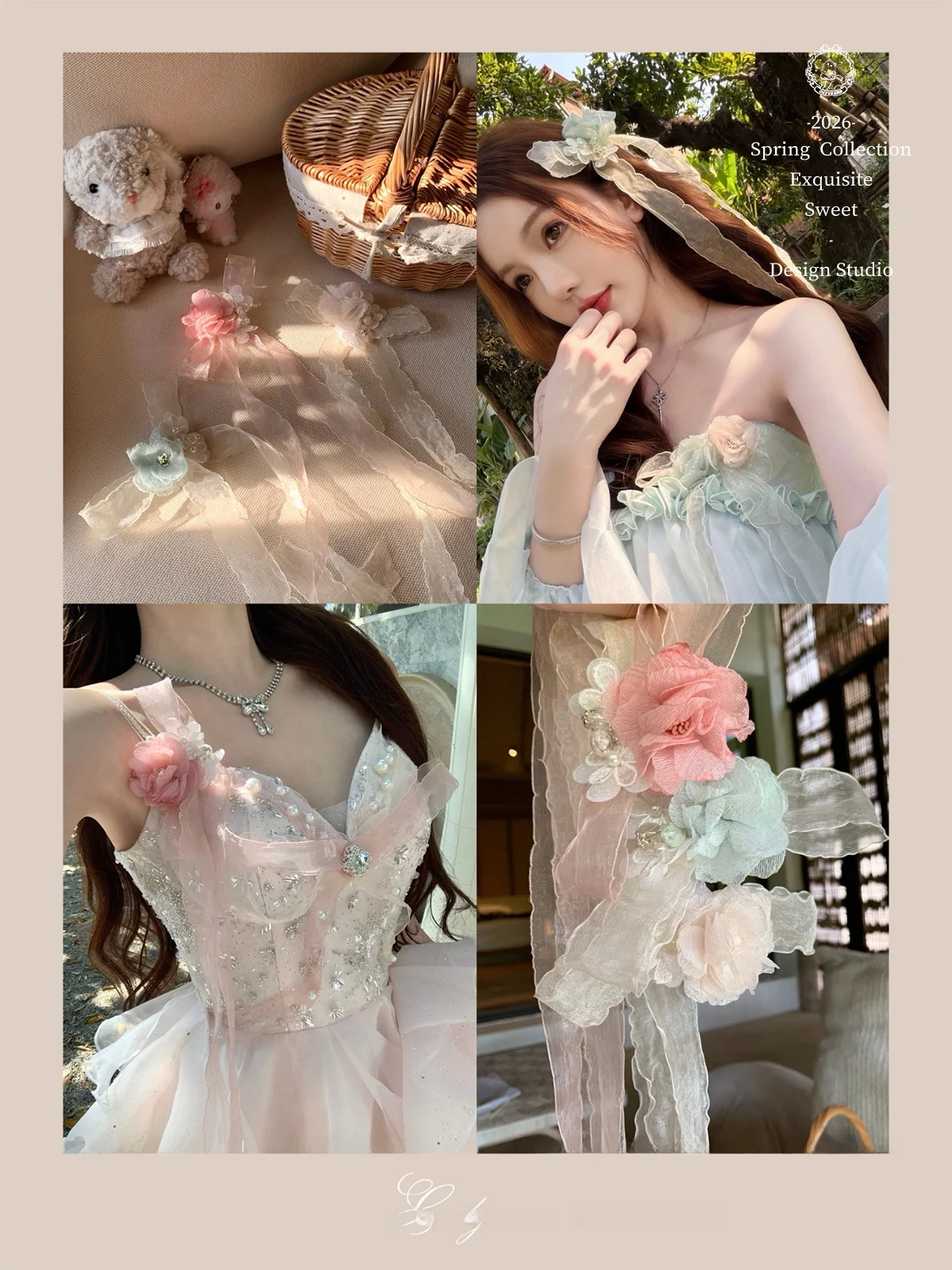 years-春の多用途手作りレース整形胸花-3-色ステレオ雰囲気期待単品アクセサリー