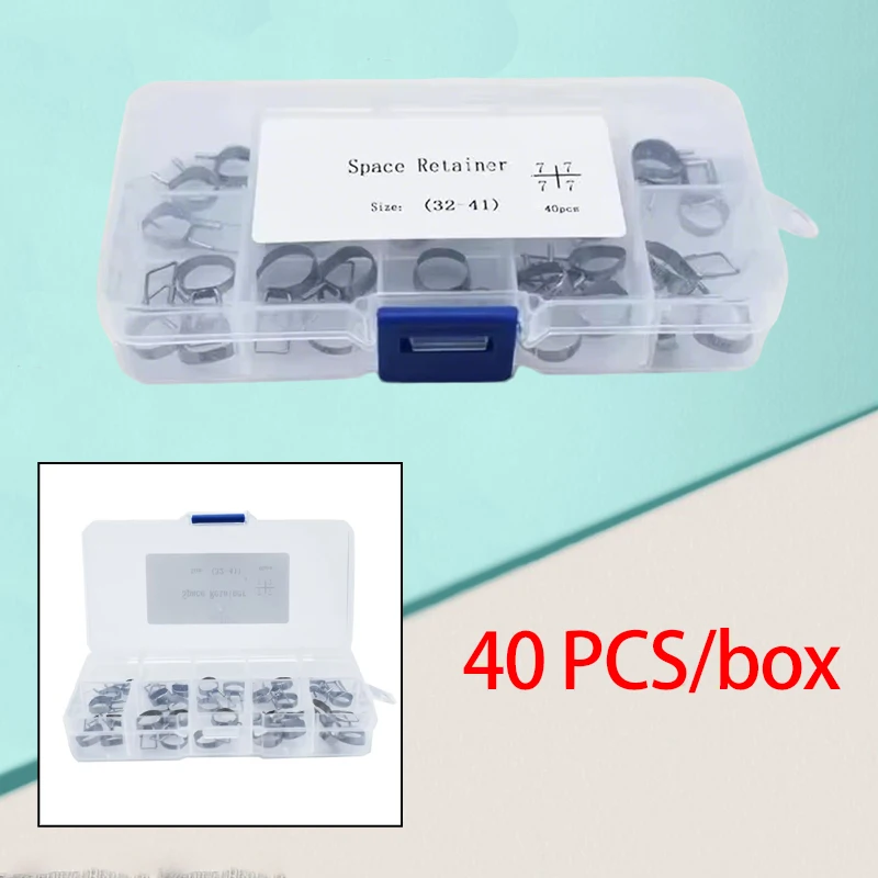 

40Pcs Dental Molar Bands Orthodontic Space Maintainer for Kids 2nd 32# 41# Size Teeth Braces Tools Retainer Children