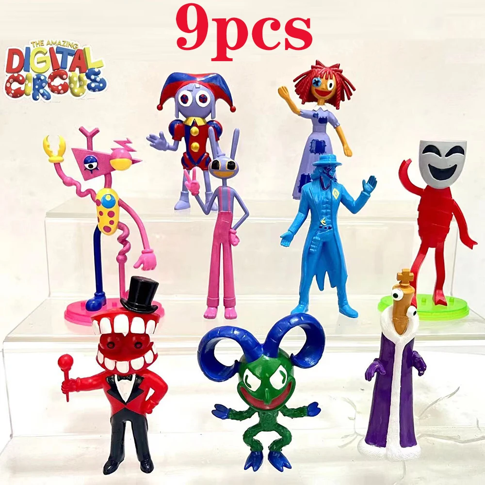 شخصيات كرتونية نموذج Figura PVC ، السيرك الرقمي المذهل ، شخصيات لعبة أنيمي للأطفال ، هدية عيد ميلاد ، 6-12 #6