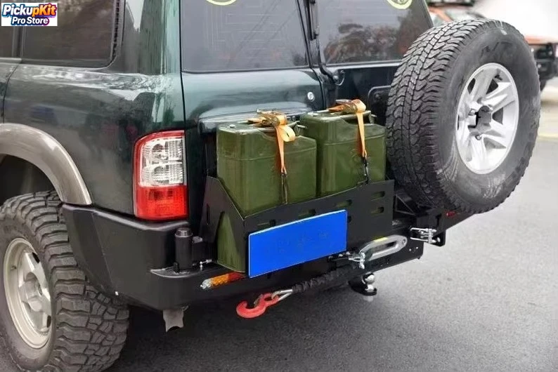 

Heavy-Duty Rescue Dual Winch Steel Rear Bumper for Patrol Y61 GU