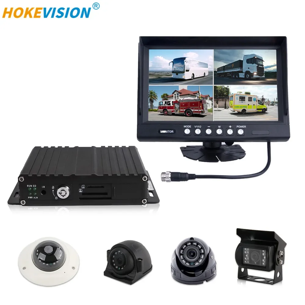 Factory Customized OEM Vehicle Surveillance Remote Control 8CH HDD Mobile DVR 1080P Bus Truck CCTV DVR System Optional Gps 4g 3g