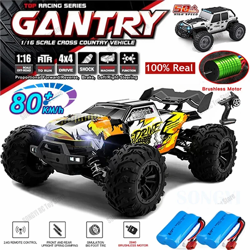 4-kołowy samochód RC 4x4 Off Road Drift Racing Cars 50 lub 80KM/h Super bezszczotkowy szybki zdalnie sterowany samochód zdalnie sterowany dla dzieci