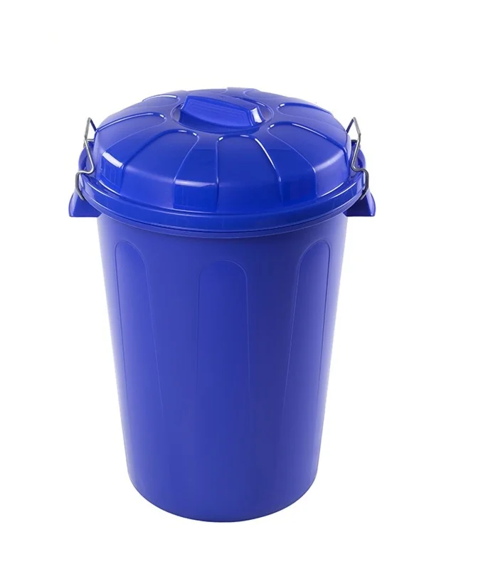 Tradineur Metal Lid and Handles Dustbin, Plastic Waste Bin, Recycle Bin, industrial, fabr