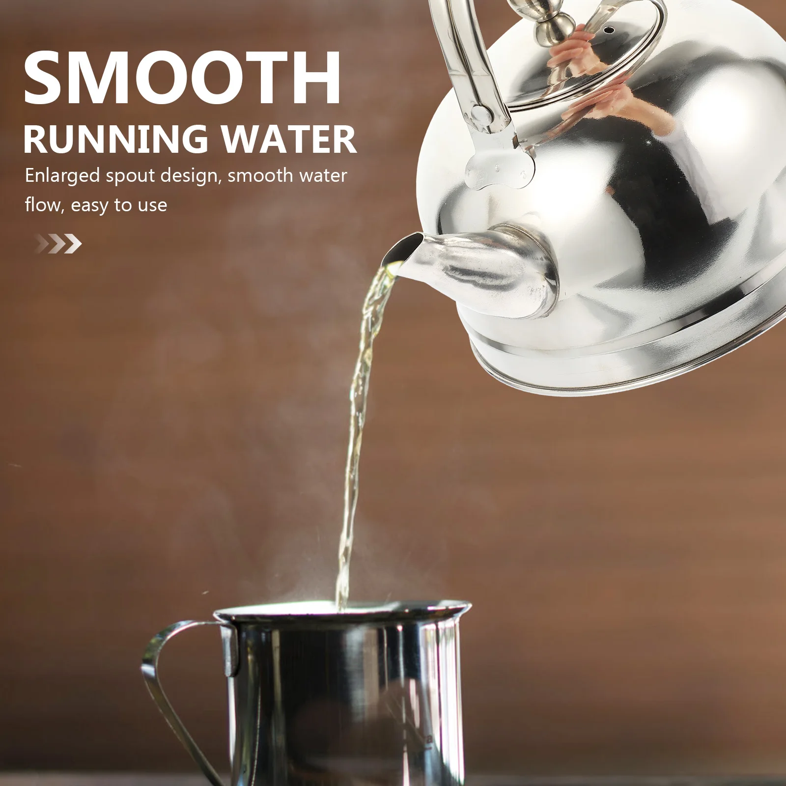 

1pc Stainless Steel Tea Pot Household Stovetop Kettle With Filter Heat Resistant Handle Coffee Water Kettle For Kitchen