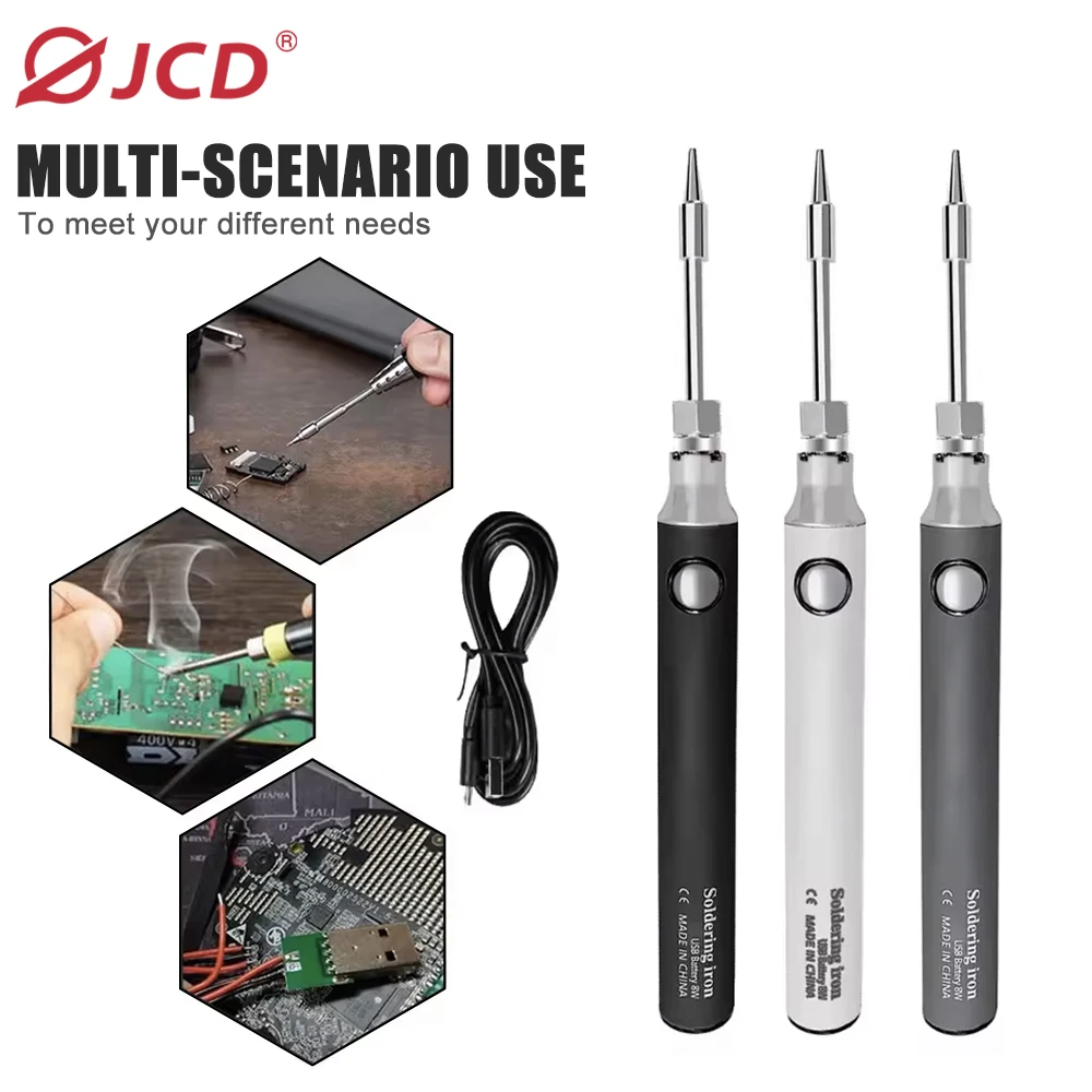 Soldador USB con carga inalámbrica, soldador eléctrico de 5V y 8W, herramientas de soldadura de reparación portátiles recargables de litio de carga rápida