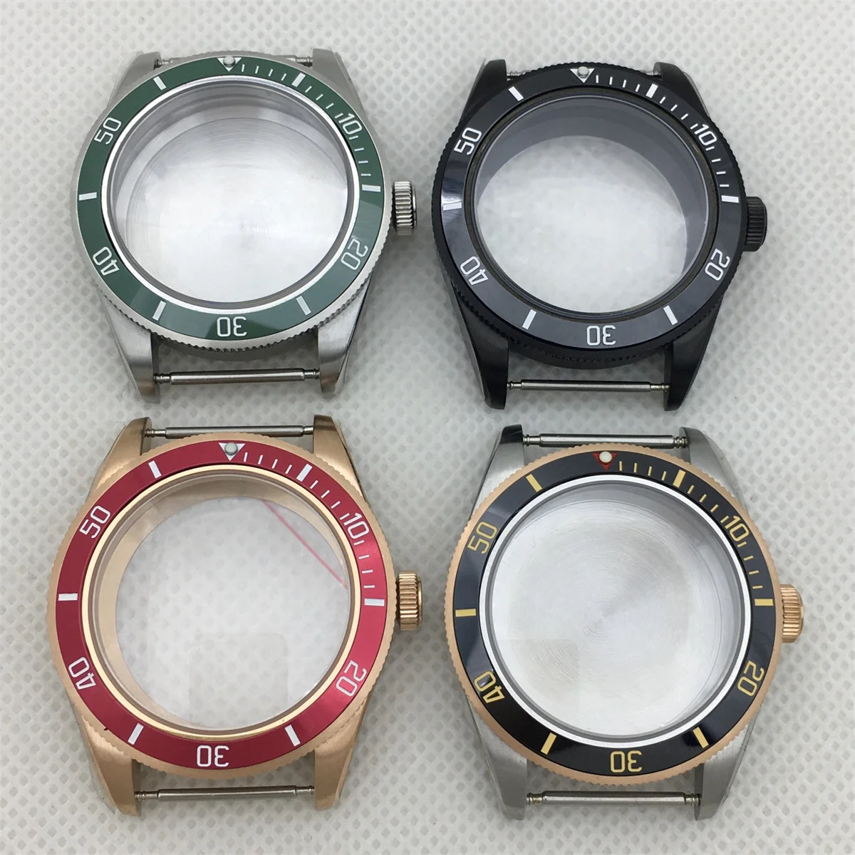 NH35 39 مللي متر فضي أسود وردي ذهبي حافظة قبة زجاج الياقوت صالح NH34 NH35 NH36 PT5000 ETA2824 حركة أوتوماتيكية