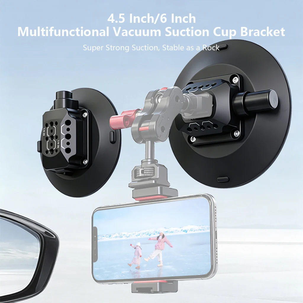 Handpumpen-Vakuum-Saugnapfhalterung für GoPro LED Auto-Lampen-Stabilisator SLR-Kamera Handy Auto-Fenster Windschutzscheiben-Halterung – Detail 1