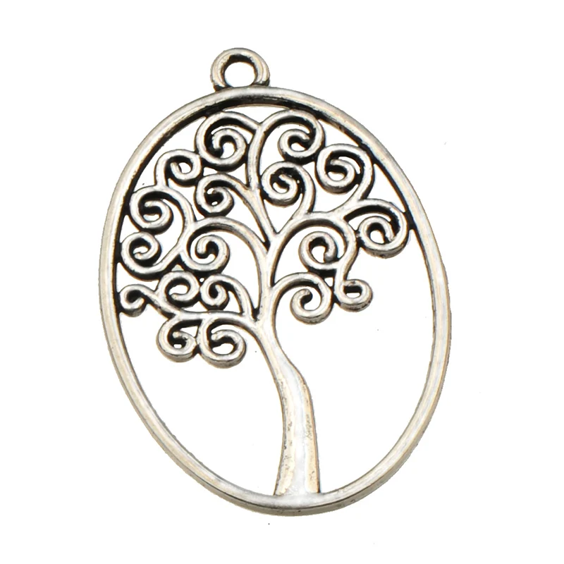 

Handcrafted Charms Pendants For Making Jewelry Oval Tree 15pcs Metal Diy Crafts Suspension Customize Bijoux pendulum Accessories