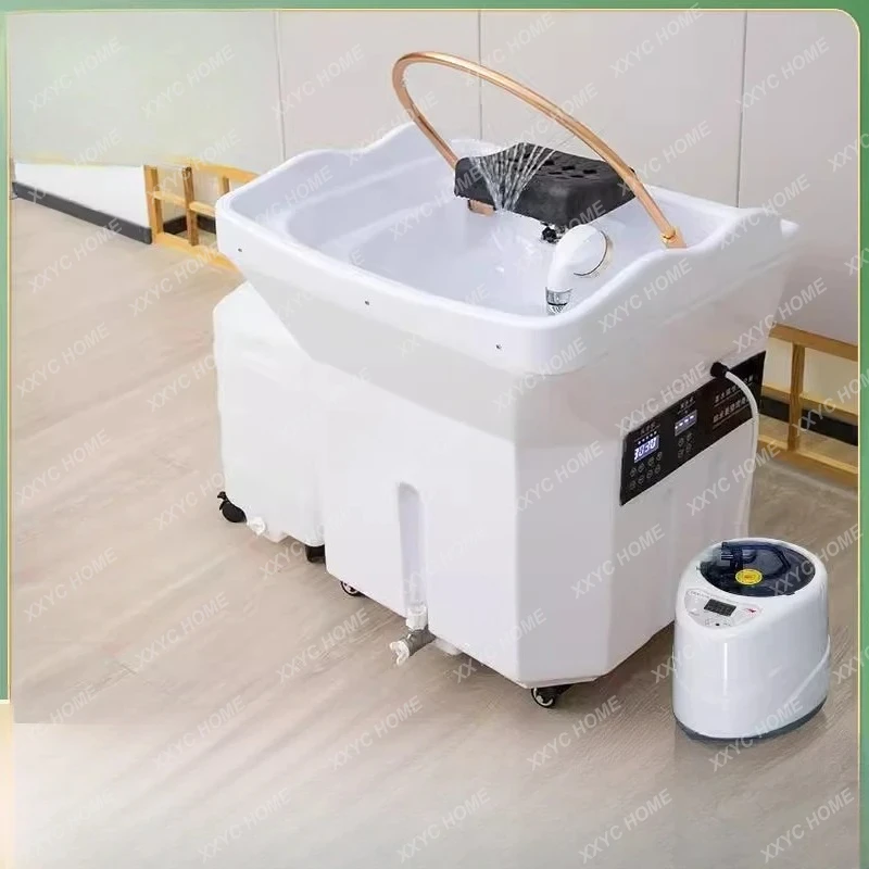 

Movable head therapy device Water circulation fumigation Barber shop No need to connect to the water shampoo basin