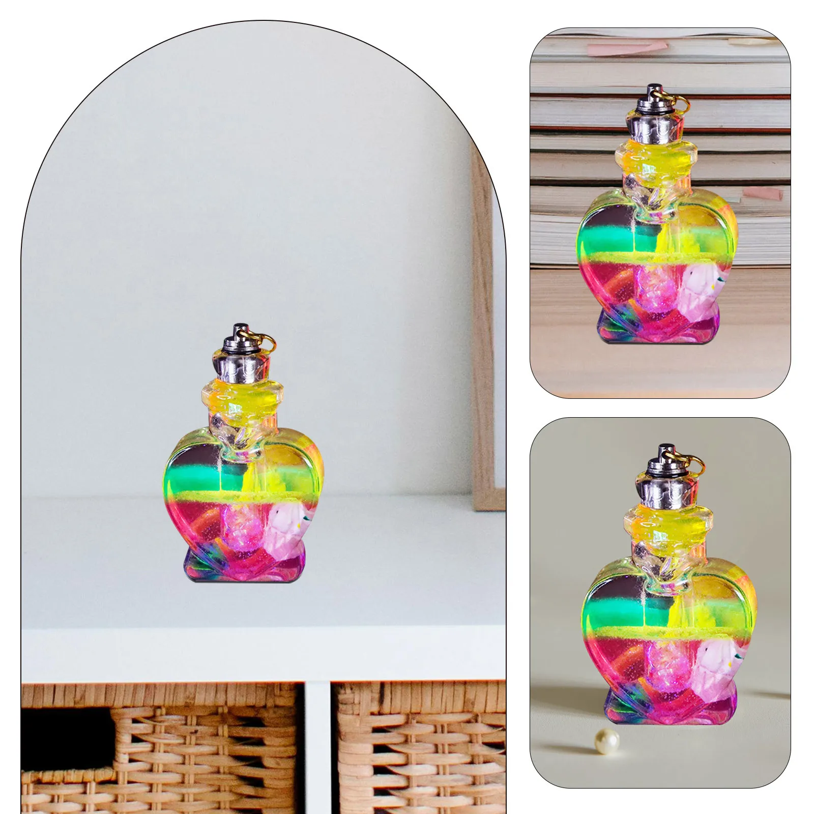 1 مجموعة قابلة لإعادة الاستخدام سيليكون قالب الزجاجة الراتنج الكريستال DIY قالب الايبوكسي ديكور المنزل هدية رومانسية الحرفية صندوق تخزين القالب #4