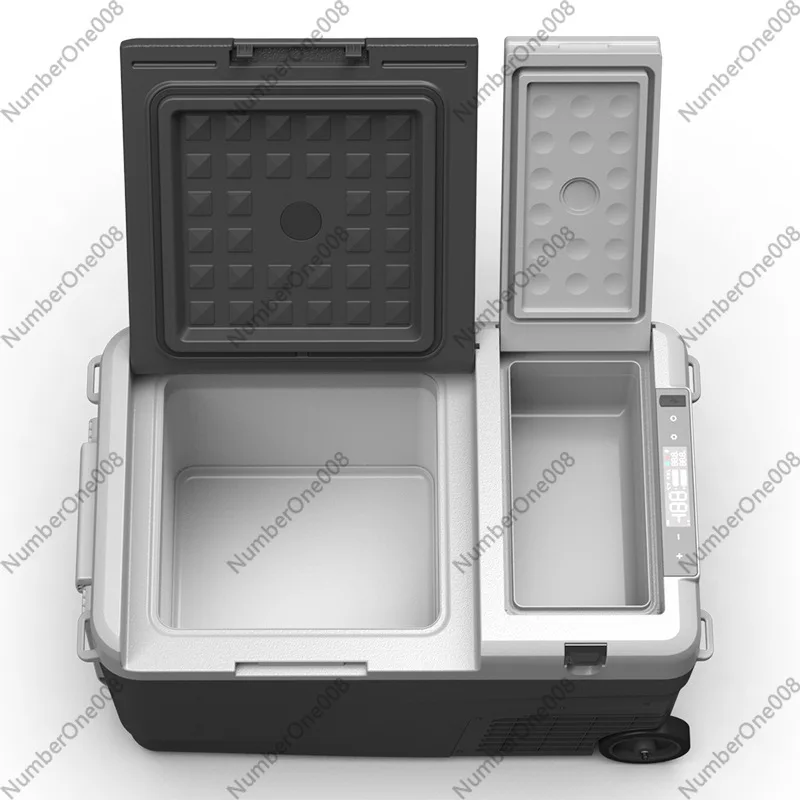 Mini Freezer 220V 12v Portable Cooler with Wheels Dual Zone USB Powered Battery Solar Car Refrigerator
