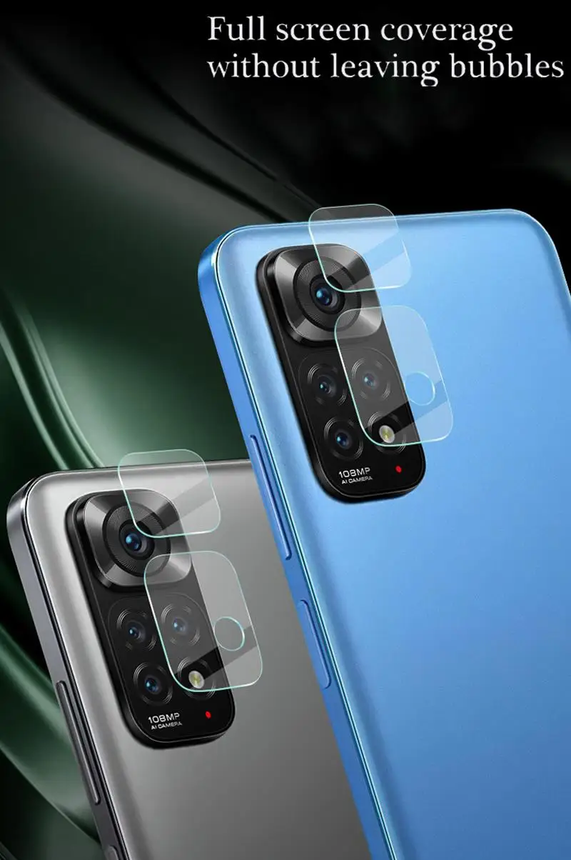 غشاء واقي لعدسة الكاميرا الخلفية لهاتف شاومي ريدمي نوت 11 ، 11t ، 11e ، برو ، بلس ، 11se ، 11s ، زجاج مقسى