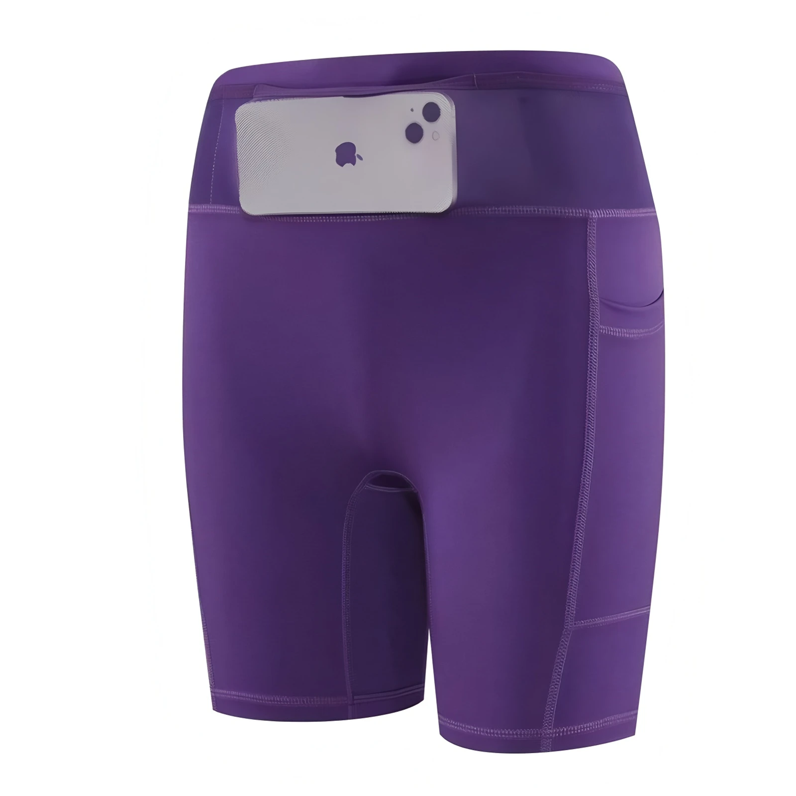 Herren Marathon-Laufshorts mit Hüfttasche Kompressions-Tights für Männer Yoga Fitness Outdoor-Sport Kurze Hose Leggings Schnelltrocknend