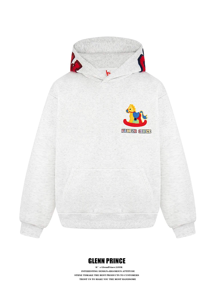 

Мужская толстовка GPstudio American Style Fleece: Новая модная коллекция, высококачественная верхняя одежда с вышивкой, длинный рукав