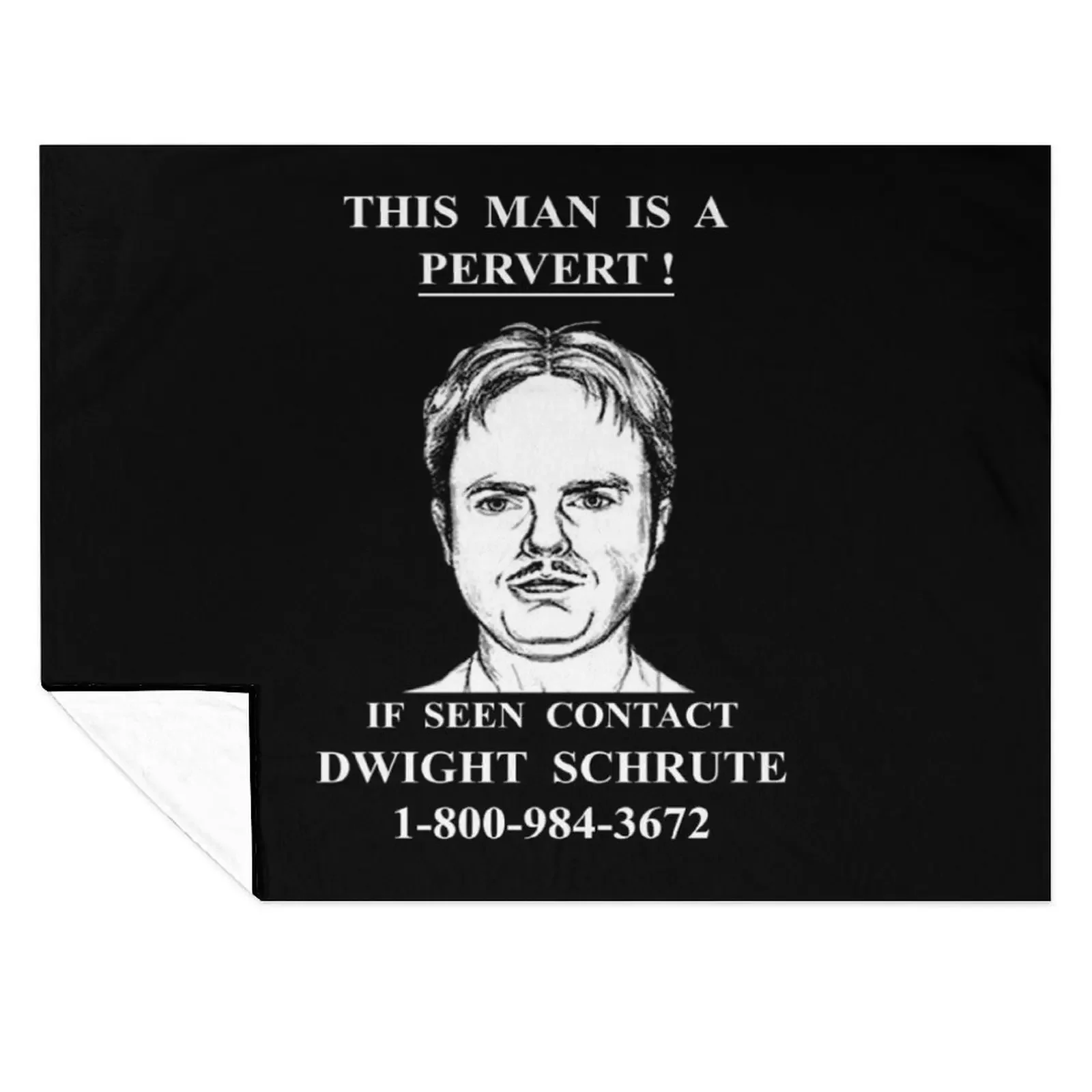 

If Seen Contact Dwight Schrute Throw Blanket Stuffeds Thin anime Decoratives Blankets