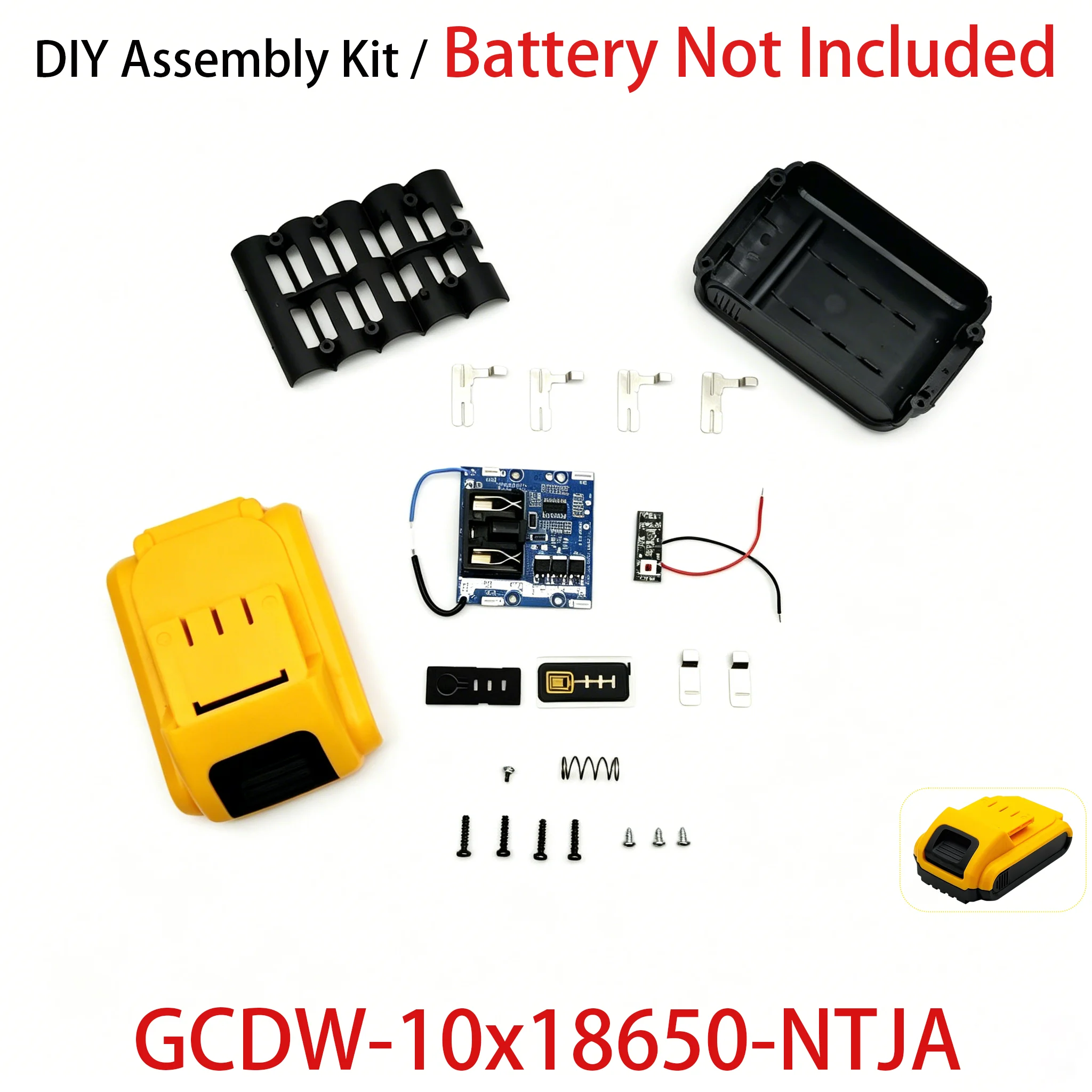 Charging Protection Circuit Board 5*18650 For DeWalt Lithium Battery PCBA Li-ion Battery Case Box 21V Housings DC Charging Port