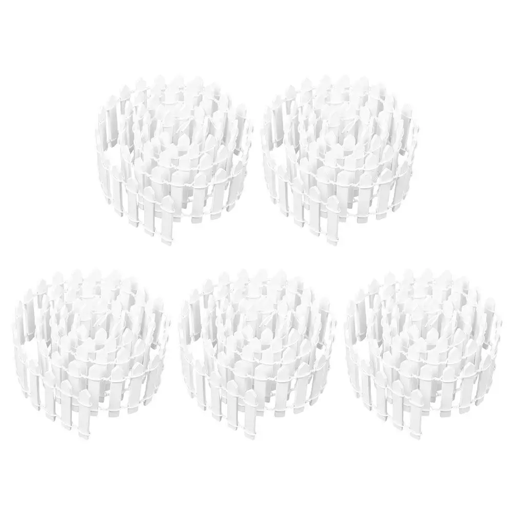 

Набор из 5 декоративных пластиковых заборчиков для сада, миниатюрный забор для сказочного сада, бонсай, балкона, ландшафтного дизайна, ограждение для сада