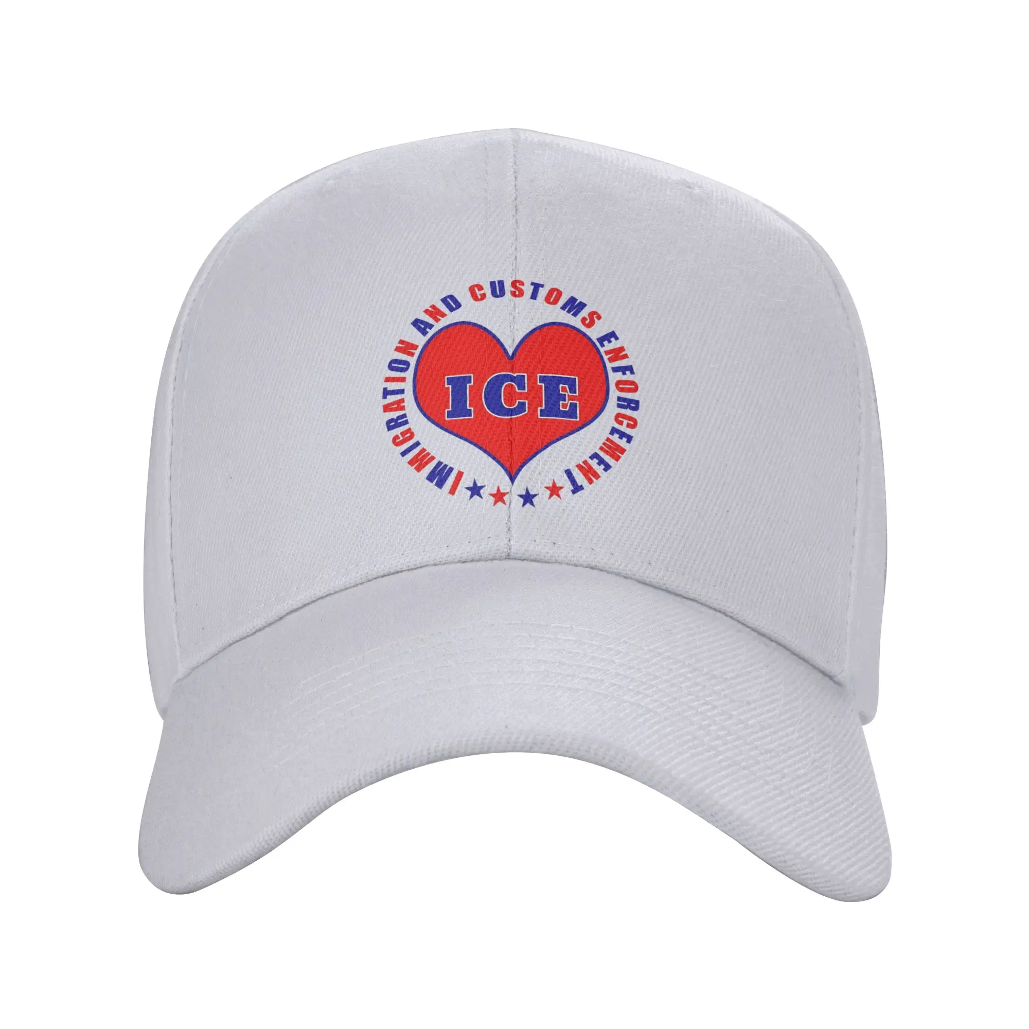 

Heart ICE IMMIGRATION AND CUSTOMS ENFORCEMENT Sun Baseball Cap Spring Fashion Trucker Hat For Men Running Hippie Baseball Caps