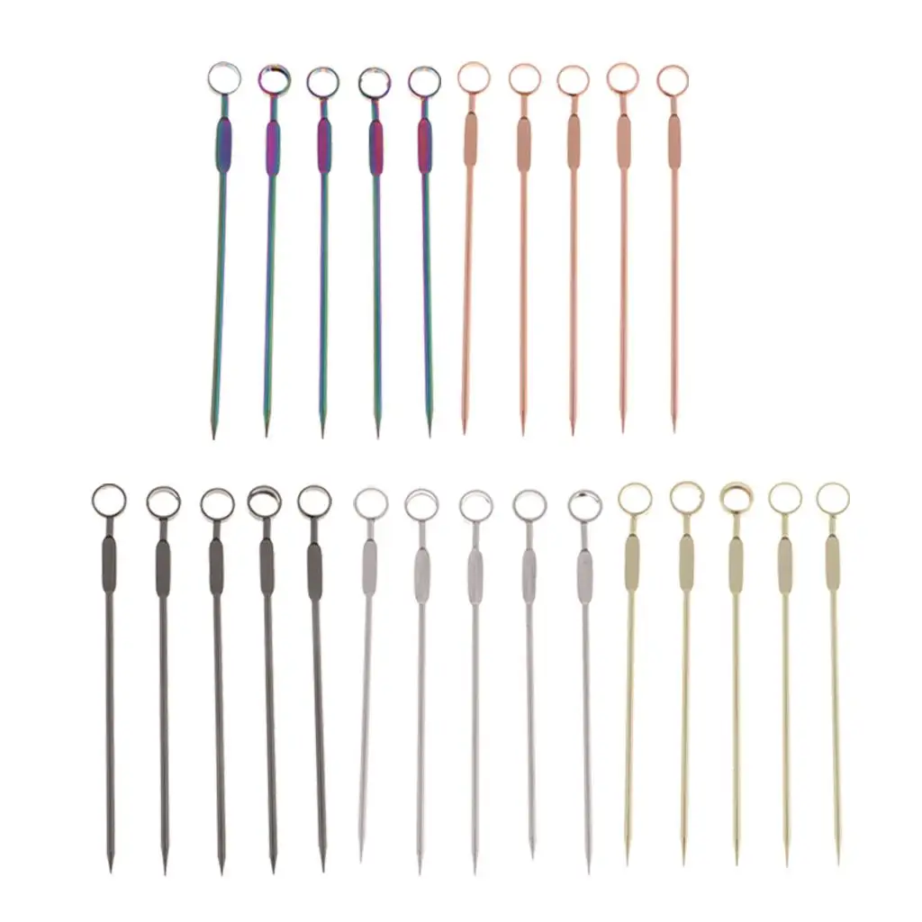 Cocktail Pick Metall Frucht sticks trinken Rühr stäbchen für Party