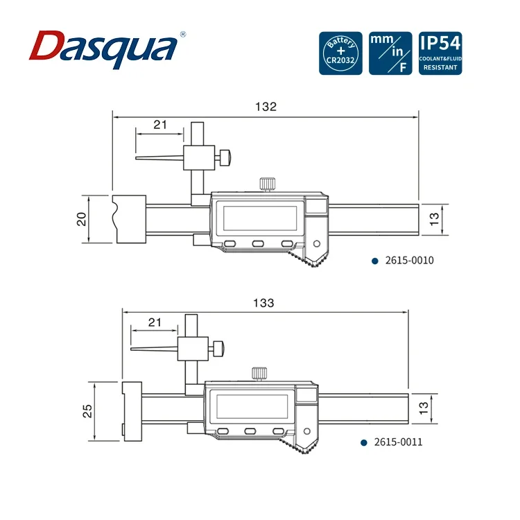 Dasqua -10-30mm Surface Measuring Tools High And Low Digital Step Gauge