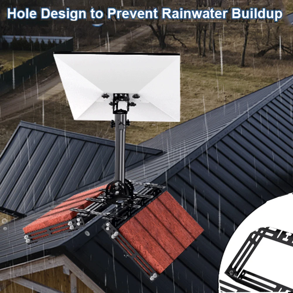 

For Starlink Gen3 Roof Ridge Bracket,Adjustable Tilt 160 Degrees and Square Shelf,Internet Satellite Mounting Kit,Starlink GenV3