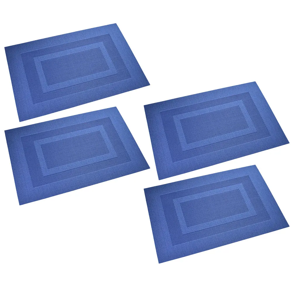 

4Pcs Stylish PVC Placemats Oil-Resistant Table Mats Decorative Dining Set Home Decor