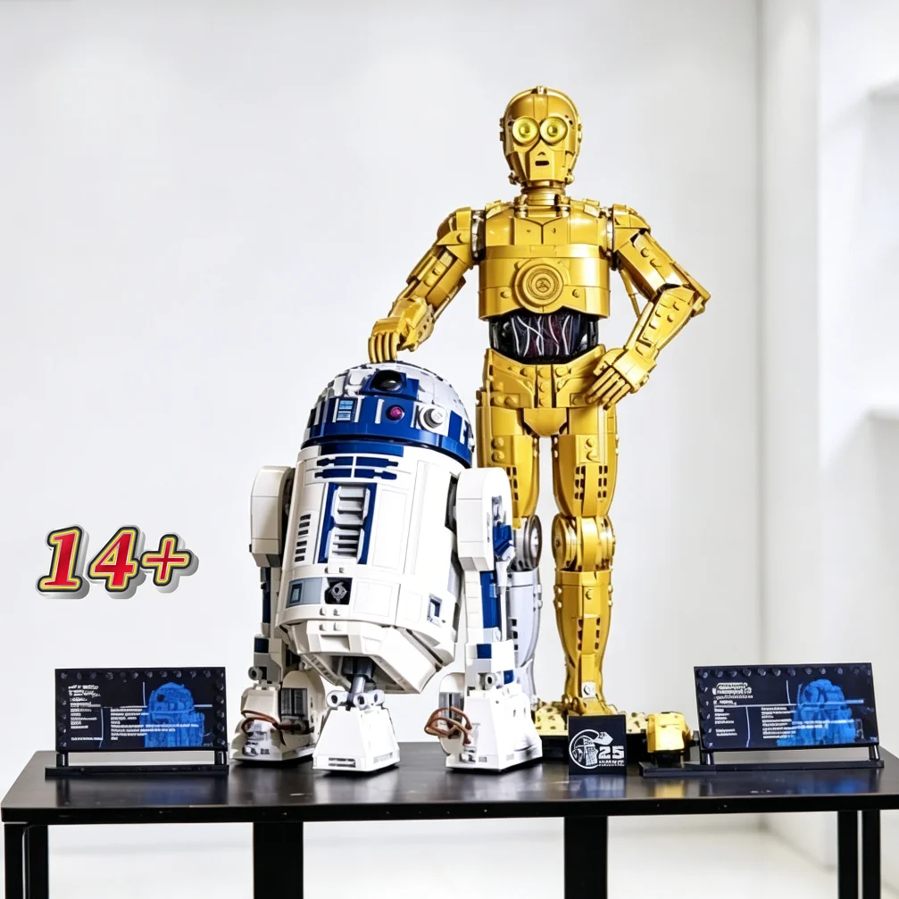 Big Sale UCS Star Interstellar Conflict C-3PO 75398 Buildable R2D2 75379 Robot Building Block Puzzle Model Toy For Birthday Gift