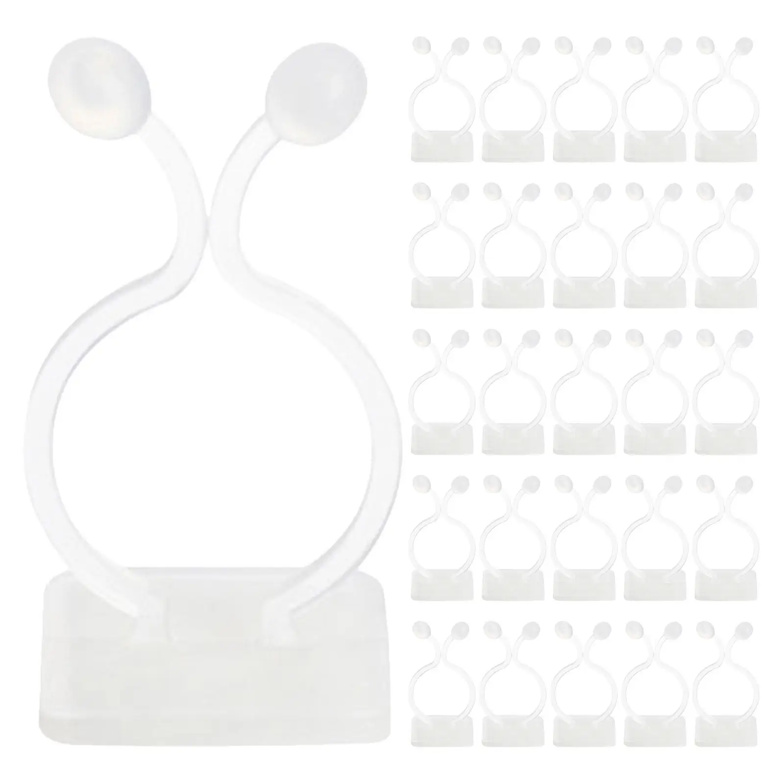 100Pcs Plant Climbing Wall Fixture Clips Self-Adhesive Vines Holder Hooks Strong Support Indoor Sticky Wall Mount for Pothos