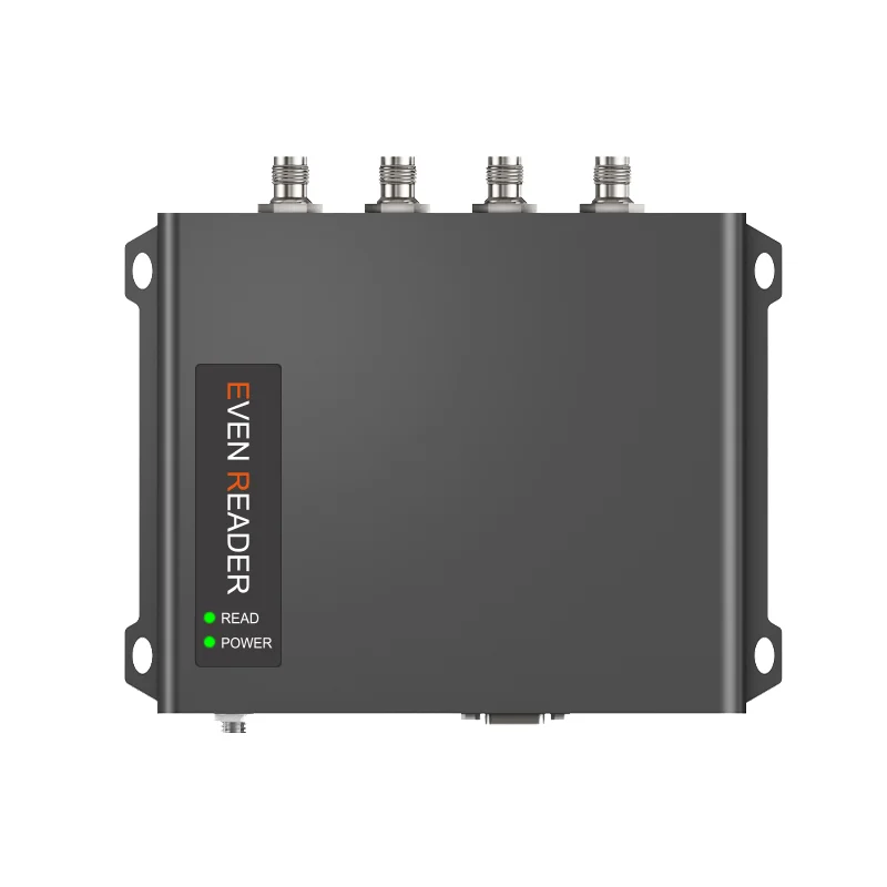 CHAFON Pembaca Kontrol Akses Tetap UHF 4-Port Jarak Jauh 10~15m Pembaca Kartu RFID Dengan RS232/RS485/TCP/IP/USB/POE/WIFI