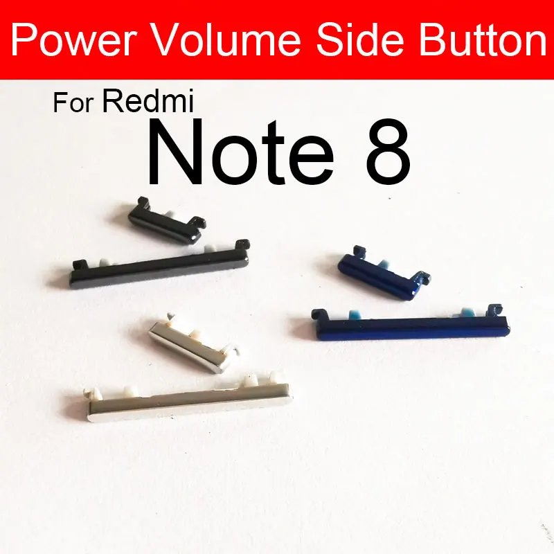 1 Set Power On Off Button + Volume Side Button Key For Xiaomi Redmi Note 8 Note 8T Note 8 Pro Power Button+Volume Side Button