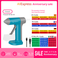 Tilswall W106 4V Cordless Hot Glue Gun 30s Fast Preheating with 20pcs 7*140mm Glue Sticks (0.28*5.51“) Anti-drip Nozzle 2000mAh