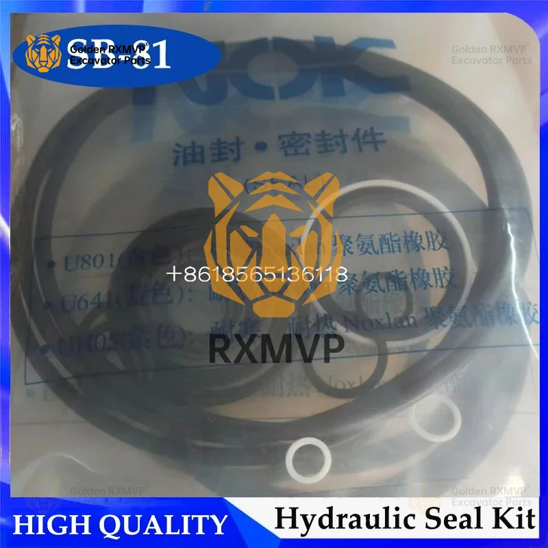 For SB-81 Hydraulic Hammer Repair Oil Seal Kit for SOOSAN SB 81 Breaker Cylinder Seal Kit Excavator