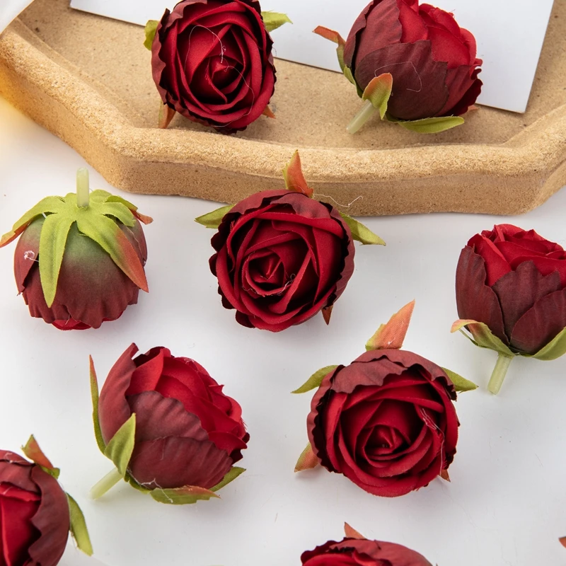 Künstliche Blumen Günstige Scrapbooking Heimdekoration Seiden-DIY-Geschenke Süßigkeitenbox Kuchen Hochzeit Outdoor Kunstrosen Valentinstagskranz – Detail 13