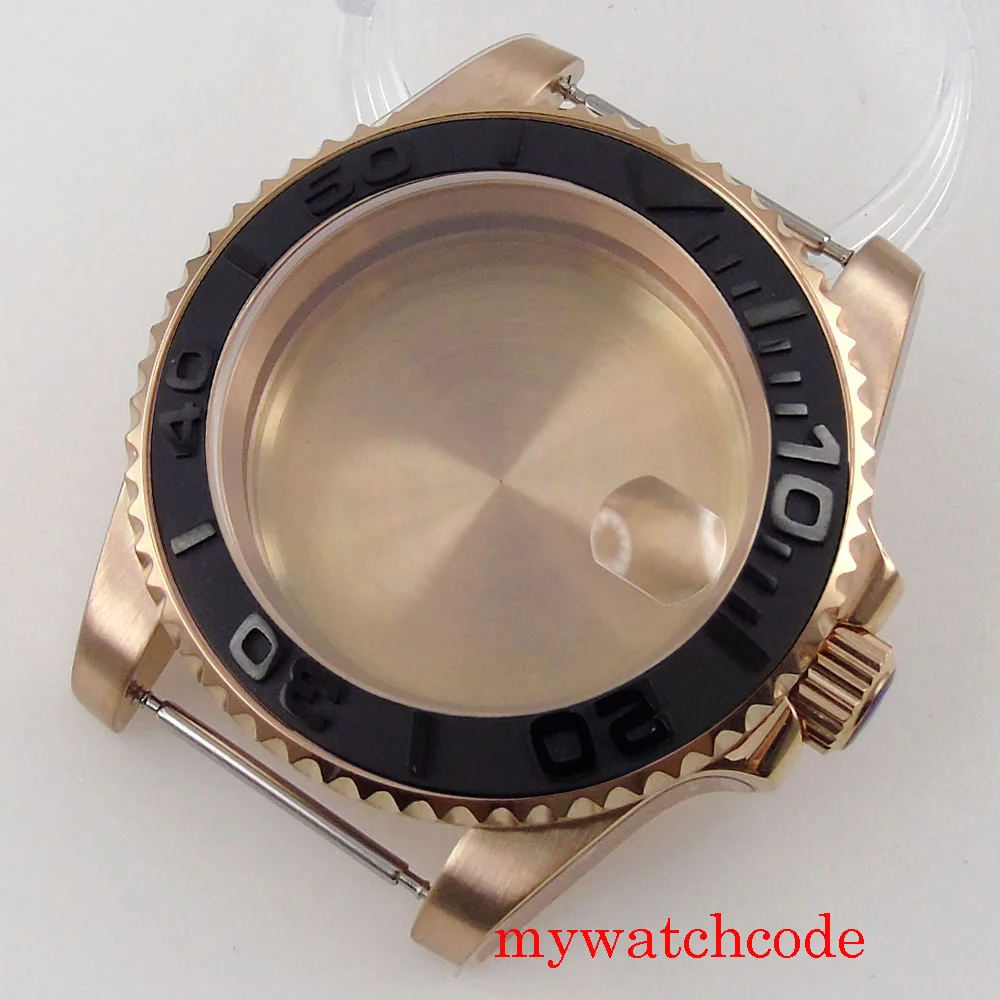 40mm SUB Rose Gold Watch Case for NH34 NH35 NH36 NH37 NH38 ETA2824 PT5000 MIYOTA DG MINGZHU 2813 3804 Sapphire 904L Bracelet