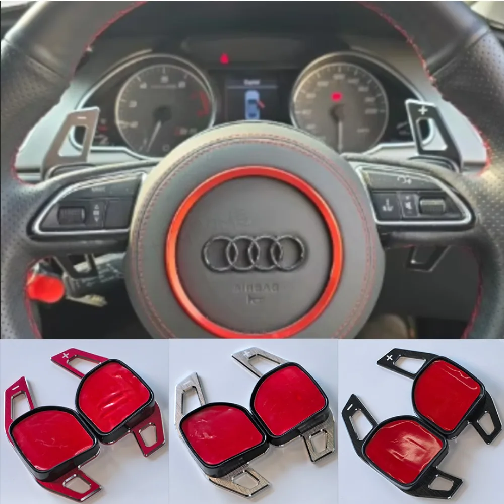 

2 шт. для Audi A3 S3 8V A4 S4 A5 S5 B8.5 A6 S6 A7 S7 C7 Q5 Q7 2013-2016 автомобильный удлинитель рулевого колеса переключения передач DSG наклейки на шестерню