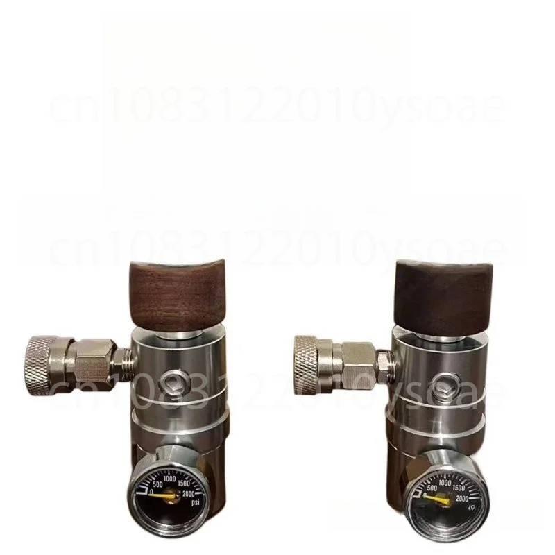 Double Gauge Gas Pressure Reducer Adjustable 9Bar Output Replacement Component For Pneumatic Coffee Extraction Machine